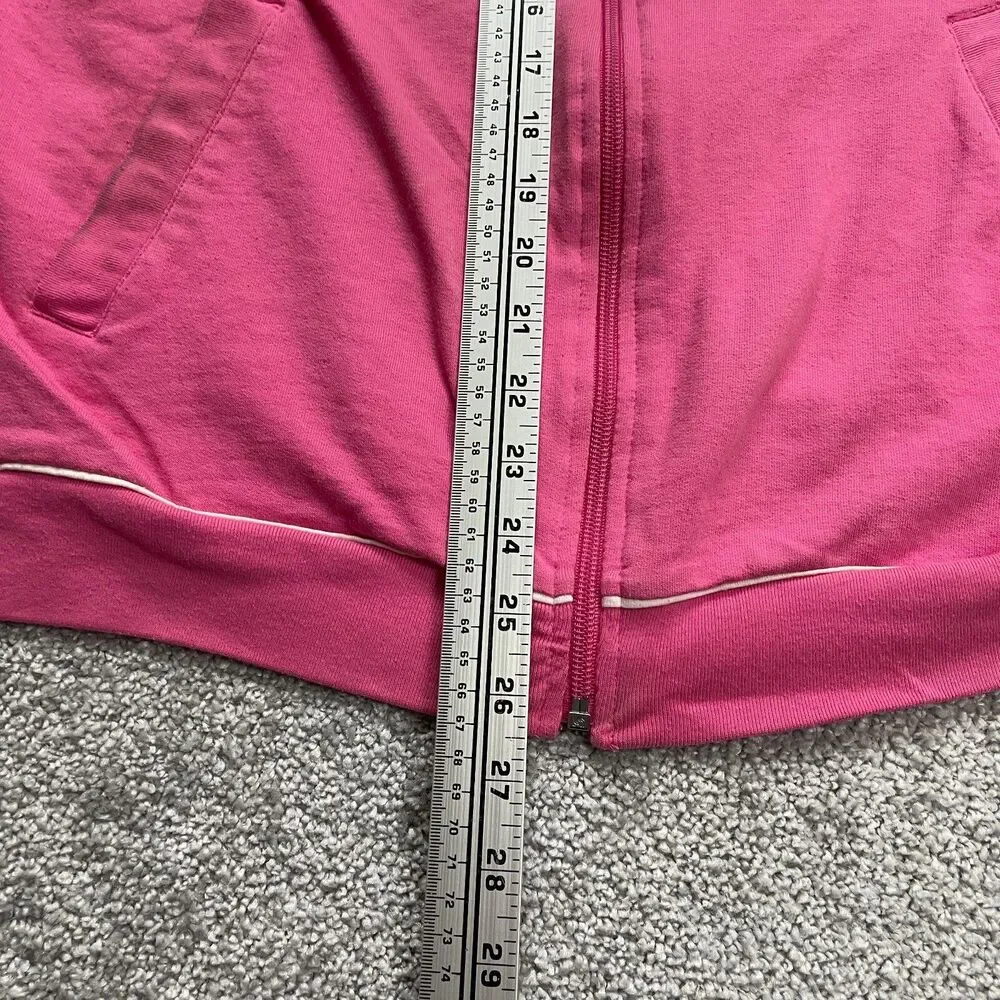 Blair Jacket Womens Medium Pink full zip Soft Mid Length Soft Pockets Ladies